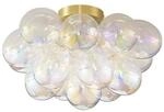 QAZQA Design Deckenleuchte Messing mit Regenbogenglas 4-flammig Uvas