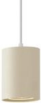 QAZQA Moderne Pendelleuchte Beige mit Wei&szlig; f&uuml;r Schienensystem 1-phasig GU10 70mm
