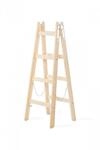 PROREGAL Wood Double Giraffe Holz-Sprossen-Stehleiter mit Sicherheitskette 2 x 5