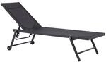 Beliani Gartenliege Schwarz 65x198x107