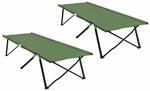 vidaXL Klapp Schlafbett f&uuml;rs Camping 2 Stk Gr&uuml;n 206 x 76 x 74 cm 42003172