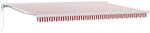 vidaXL Markise Rot und Wei&szlig; 500 x 300 cm Polyester und Aluminium 3331274