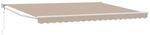 vidaXL Markise Beige 450 x 300 x 165 cm Polyester und Metall 3330978