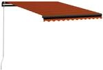 vidaXL Einziehbare Markise Handbetrieben 300 x 250 cm Orange und Braun 3055187