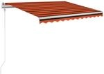 vidaXL Automatische Markise mit LED Windsensor 350x250 cm Orange/Braun 3068895