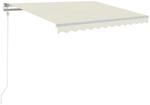 vidaXL Automatische Markise mit LED & Windsensor 350x250 cm Creme 3068892