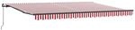 vidaXL Einziehbare Markise Rot und Wei&szlig; 450 x 300 cm 3330917