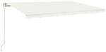 vidaXL Markise Manuell Einziehbar mit LED 500x300 cm Creme 3068942