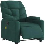 vidaXL Massagesessel Elektrisch Dunkelgr&uuml;n Stoff 3204590