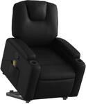 vidaXL Massagesessel mit Aufstehhilfe Schwarz Kunstleder Modell 11