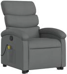 vidaXL Massagesessel mit Aufstehhilfe Dunkelgrau Samt Modell 13