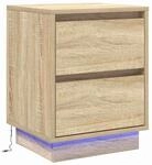 vidaXL Nachttisch mit Sonoma-Eiche 39 x 34,5 x 50 cm Holzwerkstoff 869614