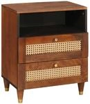 vidaXL Nachttische Braun 50 x 33 x 60 cm Massivholz Mango 4018890