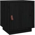 vidaXL Nachttisch Schwarz 40x34x45 cm Massivholz Kiefer Modell 3