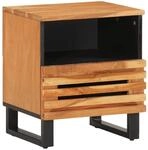 vidaXL Nachttische 2 Stk 40x34x46 cm Massivholz Akazie Modell 1