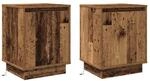vidaXL Nachttisch mit 2 Stk Altholz 39 x 34,5 x 50 cm Holzwerkstoff 869607