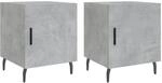 vidaXL Nachttische 2 Stk Betongrau 40x40x50 cm Holzwerkstoff Modell 2