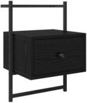 vidaXL Nachttisch Schwarz Eichen-Optik 35 x 30 x 51 cm Holzwerkstoff 882167