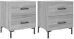 vidaXL Nachttische 2 Stk Grau Sonoma 40x35x47,5 cm Holzwerkstoff Modell 12