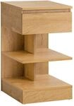 SoBuy Nachttisch mit Schublade und 2 Ablagen Beistelltisch 39x65x39cm Natur...
