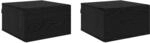 vidaXL Nachttisch 2 Stk Schwarz Eichen-Optik 35 x 35 x 20 cm 882405