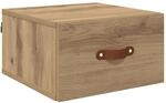 vidaXL Wandmontiertes Nachttischchen Artisan-Eiche 35 x 35 x 20 cm 882336