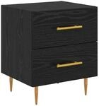 vidaXL Nachttisch Schwarz Eichen-Optik 40 x 35 x 47,5 cm Holzwerkstoff 881999