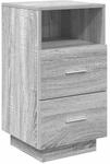 vidaXL Nachttisch mit 2 Schubladen Grau Sonoma 36x36x68 cm 858588