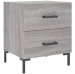 vidaXL Nachttisch Grau Sonoma 40x35x47,5 cm Holzwerkstoff Modell 12