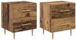 vidaXL Nachttisch 2 Stk Altholz 40 x 35 x 47,5 cm Holzwerkstoff 881996
