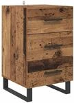 vidaXL Nachttisch mit Schubladen Altholz 40 x 40 x 66 cm Holzwerkstoff 882143