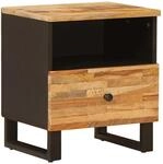 vidaXL Bettkasten Braun 40 x 33 x 46 cm Massivholz Mango 4018302