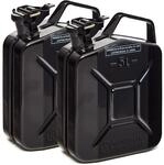 BW Kraftstoffkanister Metall Benzinkanister 2x 5 Liter Schwarz RAL 9005 T&Uuml;V-gepr&uuml;ft