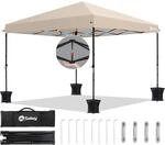 Sekey Premium Pop Up Pavillon 3x3 Wasserdicht Stabil Khaki
