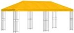 vidaXL Pavillon mit Seitenw&auml;nden 6 x 3 m Gelb Polyester und Stahl 190 3375989