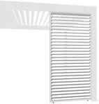 Weide Horizontale Lamellenwand f&uuml;r Weide Pergola 1,23m in Wei&szlig; aus Aluminium