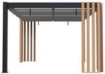 Sojag Pavillon Lito 1012 mit Sonnensegel Schwarz-Grau 378,5 x 302,3 x 234,5 cm