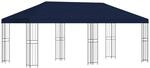 vidaXL Pavillon mit Seitenw&auml;nden 6 x 3 m Blau Polyester und Stahl 190 3375988