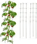Relaxdays Rankhilfe 3er Set Eisen Kunststoff Gr&uuml;n H&ouml;henverstellbar 150 cm x 28 cm
