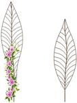 Relaxdays Rankhilfe Blatt Stahl Braun 2er Set 147 cm x 32 cm x 1 cm