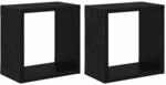 vidaXL Wandregale mit Regal Schwarz Eichen-Optik Holzwerkstoff 875180