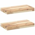 vidaXL Schweberegale 2 Stk 60x20x4 cm Massivholz Akazie Unbehandelt 3279420