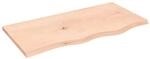 vidaXL Wandregal 80x40x2 cm Massivholz Eiche Unbehandelt 363545