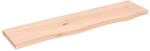 vidaXL Wandregal 80x20x2 cm Massivholz Eiche Unbehandelt 363539