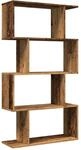 vidaXL Raumteiler-B&uuml;cherregal 4 B&ouml;den Altholz-Optik 70x24x129 cm 858109