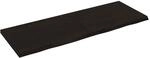 vidaXL Wandregal Dunkelbraun 140x50x2-4cm Massivholz Eiche Behandelt 363824