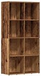 vidaXL B&uuml;cherregal Altholz-Optik 66x30x130 cm Holzwerkstoff 855778
