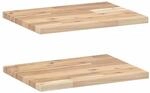 vidaXL Schweberegale 2 Stk 40x30x2 cm Massivholz Akazie Unbehandelt 3279364