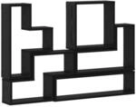 vidaXL Wandw&uuml;rfel Schwarz Eichen-Optik 96 x 12 x 64 cm Holzwerkstoff 879641
