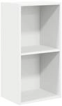 vidaXL B&uuml;cherregal 2 F&auml;cher Wei&szlig; 40x30x76,5 cm Holzwerkstoff 800927